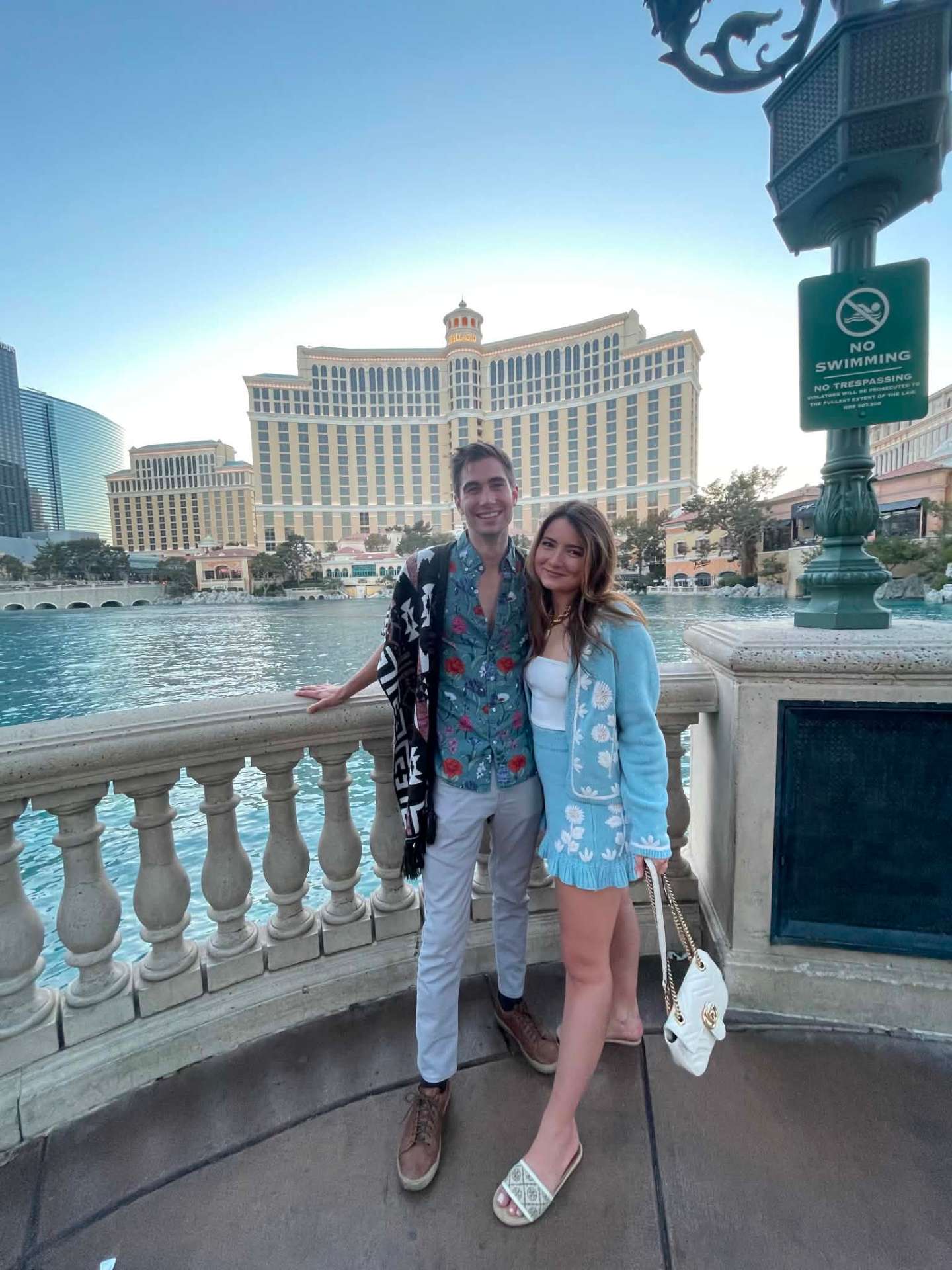 In front of the Bellagio fountains, Las Vegas
