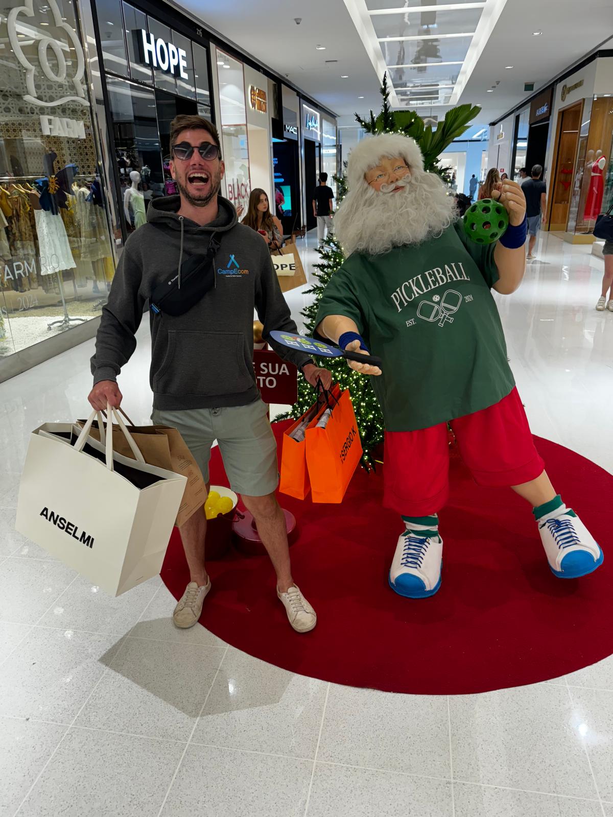 Anthony with Papai Noel