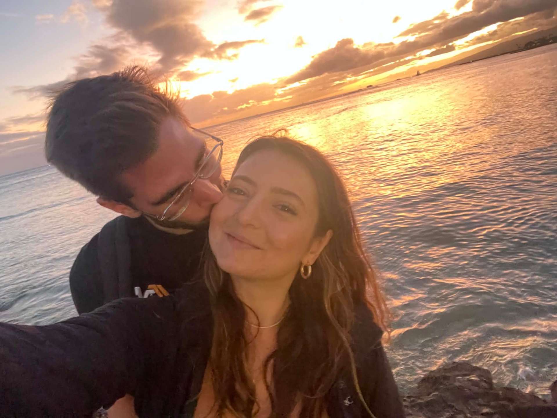 Sunset on the beach, Honolulu