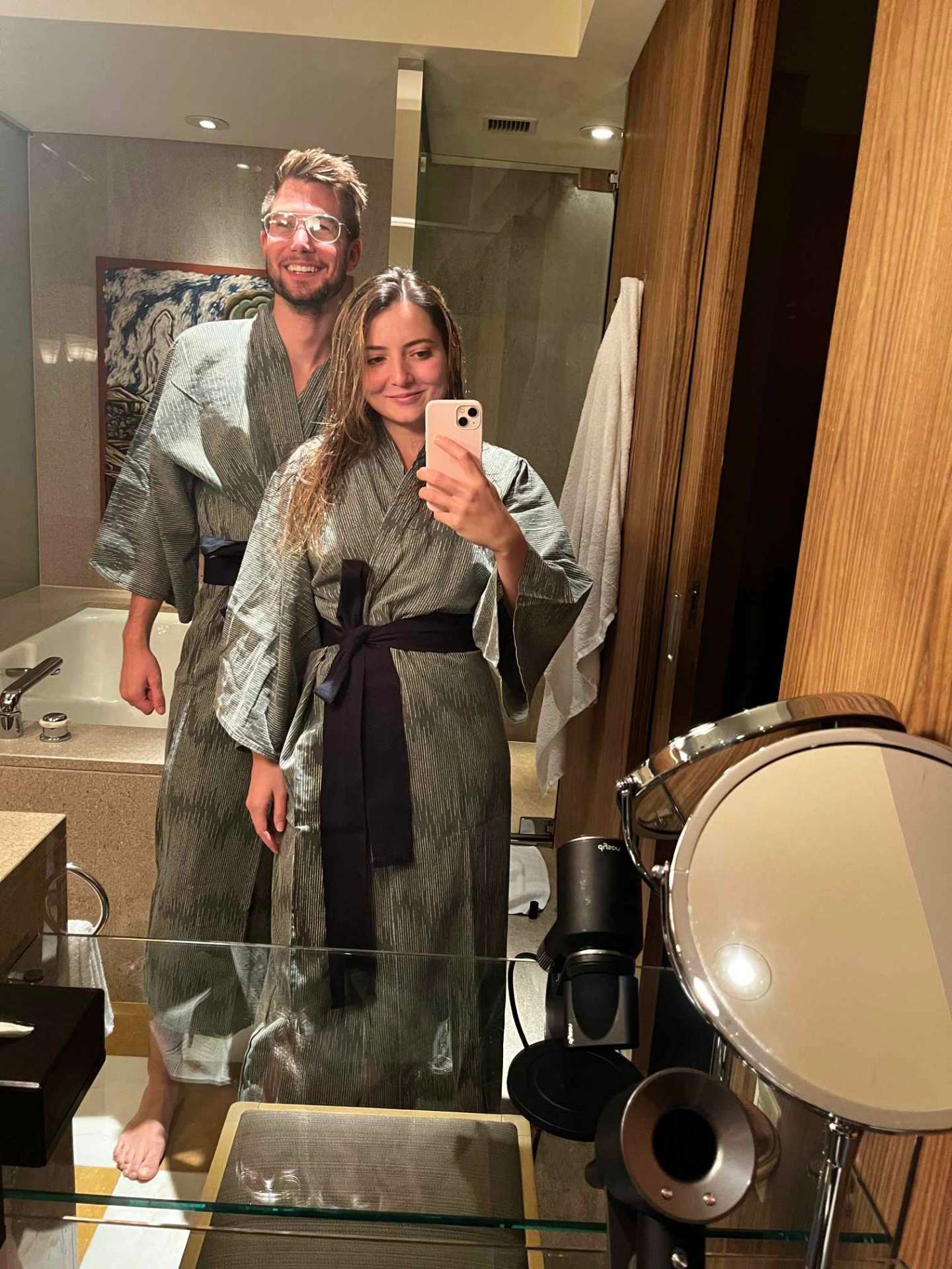 Yukata robes at the ryokan