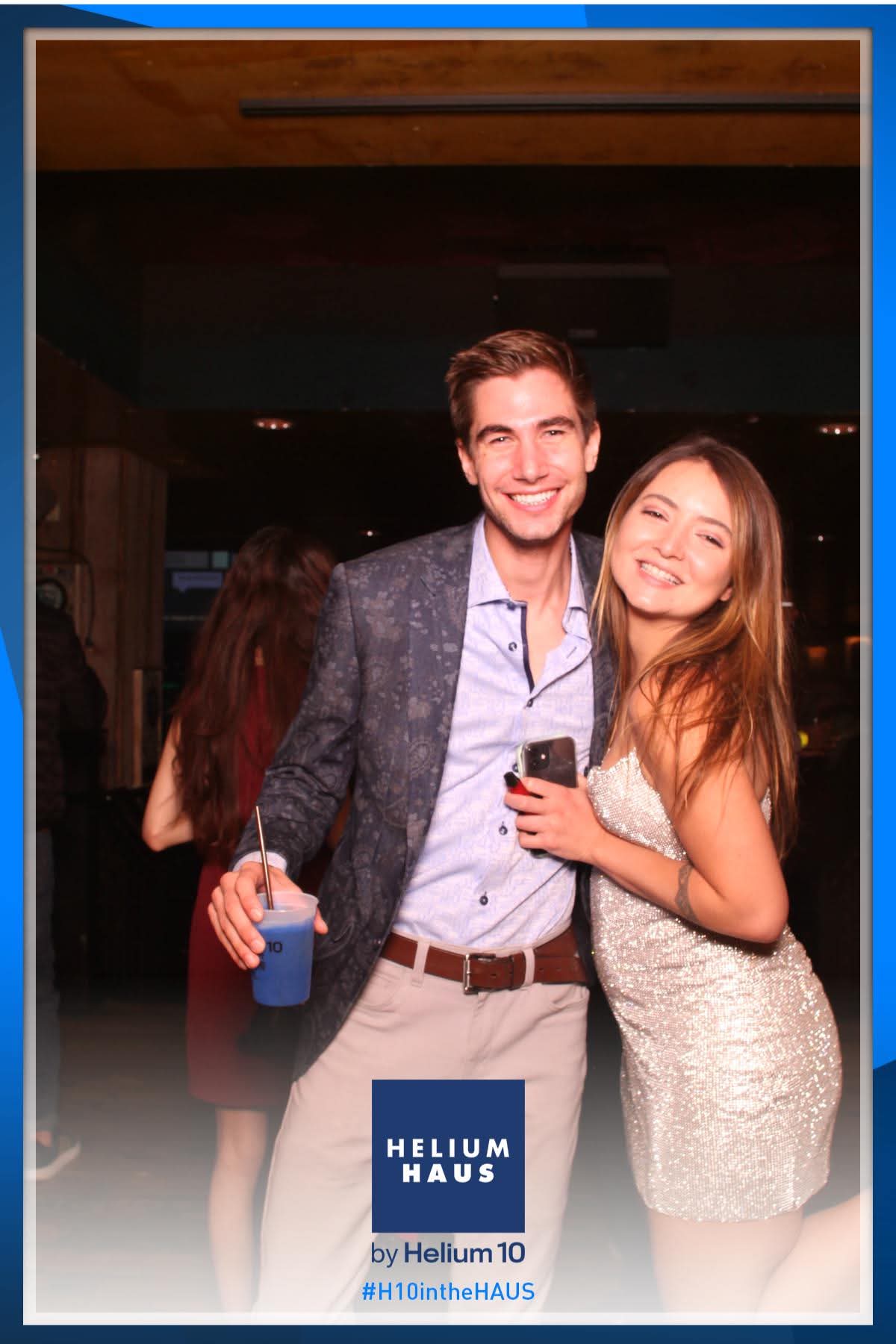 Anthony and Raisa at the Helium 10 Helium Haus party, Las Vegas