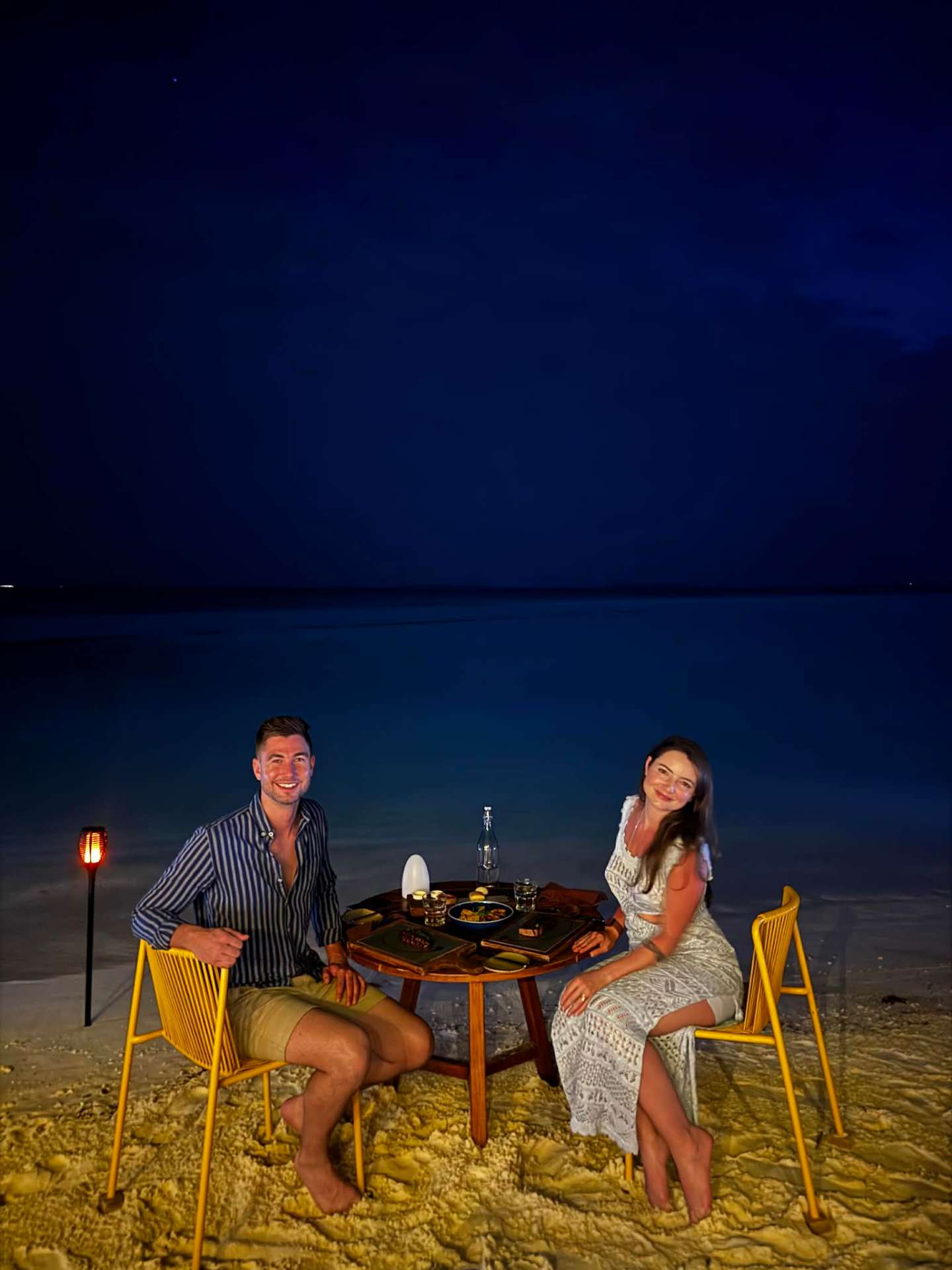 Private beach dinner under the stars, Maldives