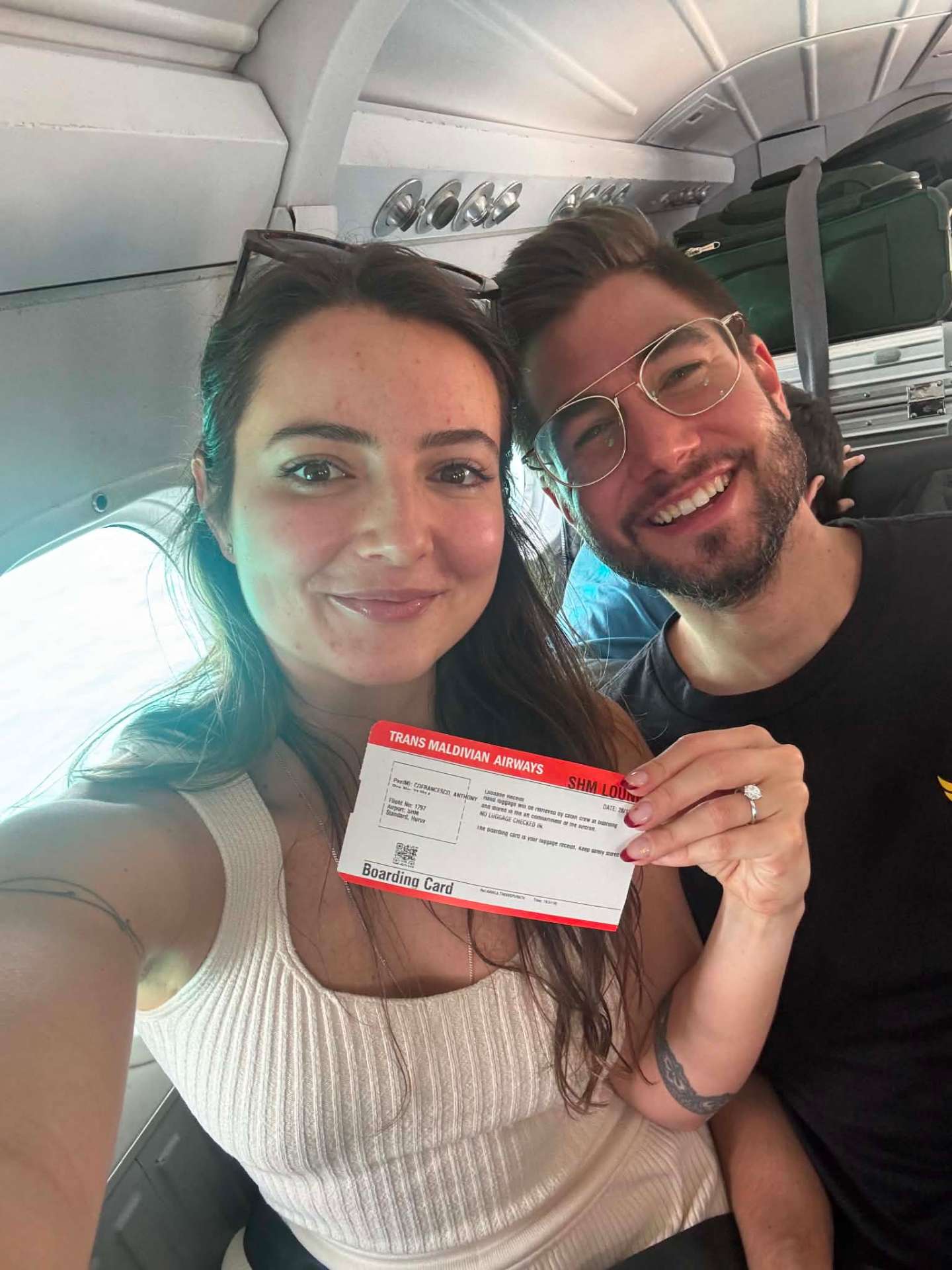 Boarding the seaplane, Maldives